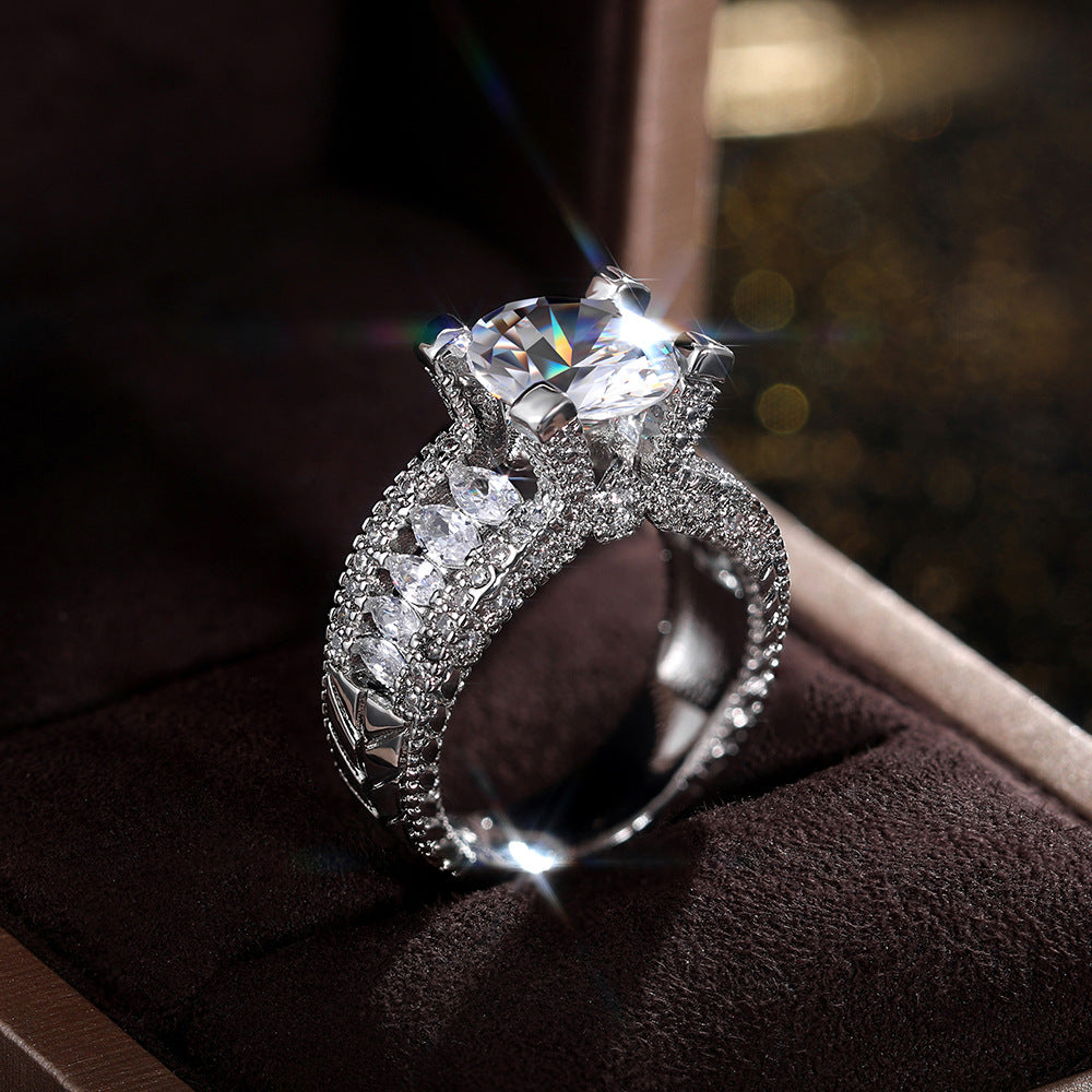 Elegant Square Zircon gem stone, Sterling Silver Ring