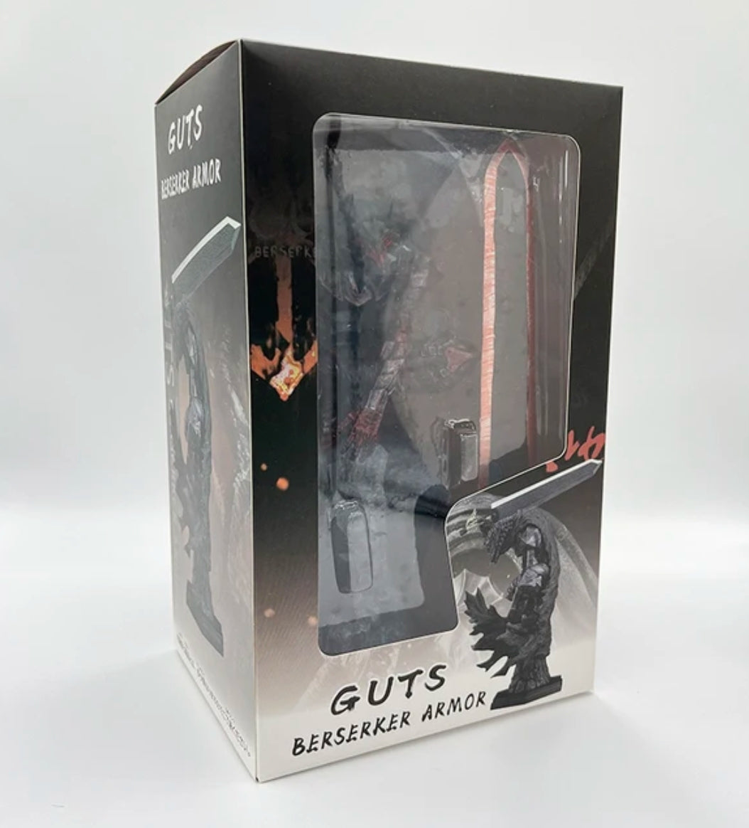 Berserk Guts L Anime Figure - 25cm Berserker Armor Action Figure, Black Swordsman Figurine Collection Model Doll