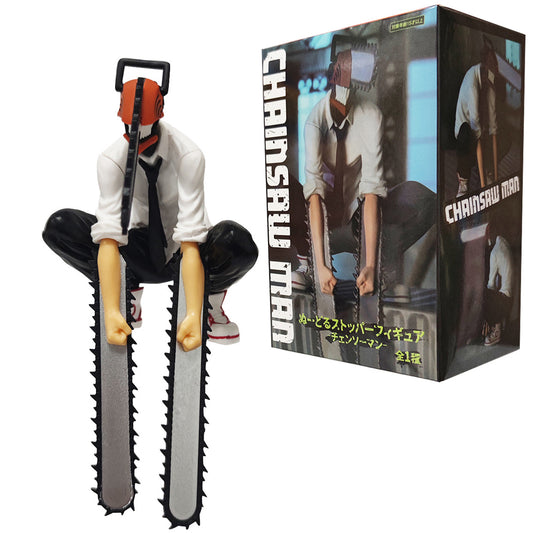 18cm Chainsaw Man Anime Figure - Denji, Power, Pochita - Standing PVC Action Figures - Collectible Model Toy Gift