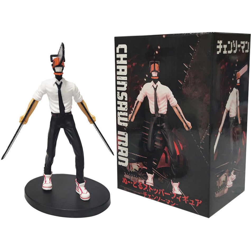 18cm Chainsaw Man Anime Figure - Denji, Power, Pochita - Standing PVC Action Figures - Collectible Model Toy Gift