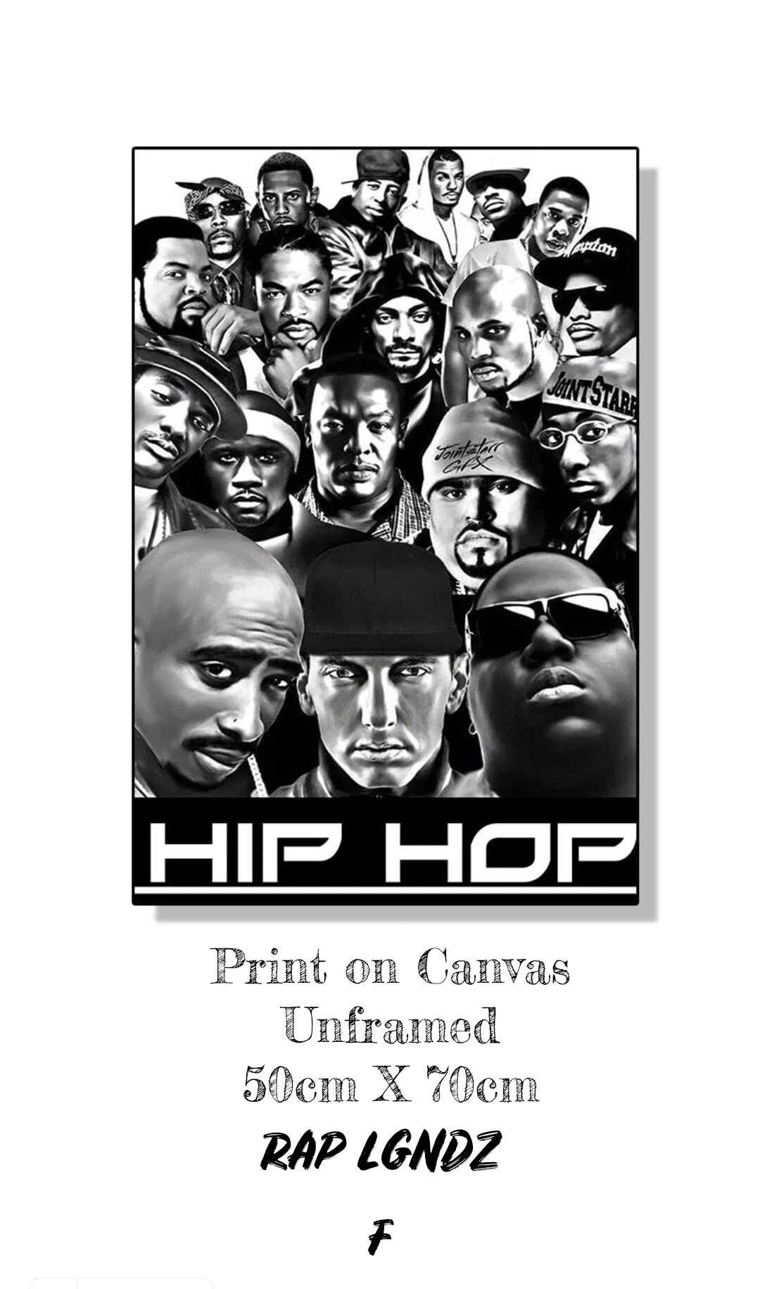 Sonic Legacies Unveiled: Iconic 2PAC & Biggie Smalls ft. Rap Legends Canvas Prints - A Timeless Ode to the Immortals of Sound