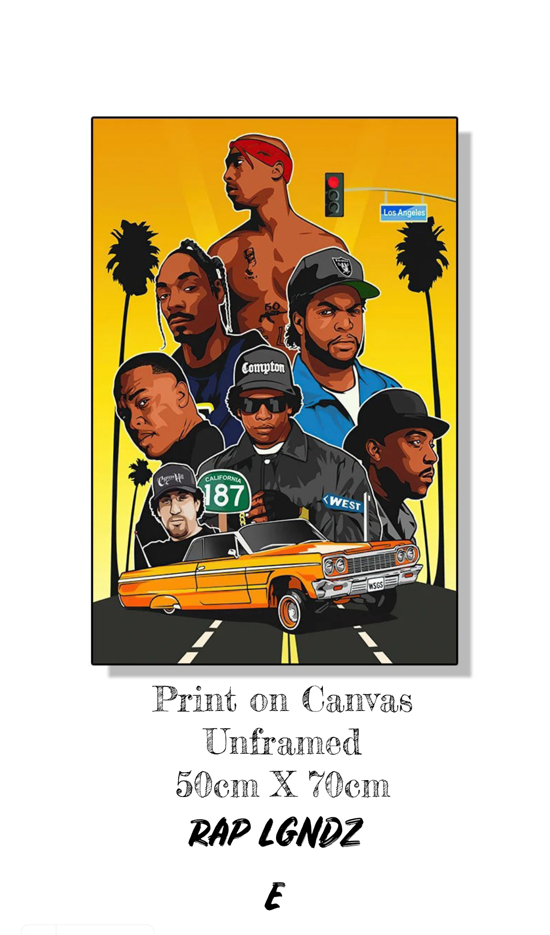 Sonic Legacies Unveiled: Iconic 2PAC & Biggie Smalls ft. Rap Legends Canvas Prints - A Timeless Ode to the Immortals of Sound