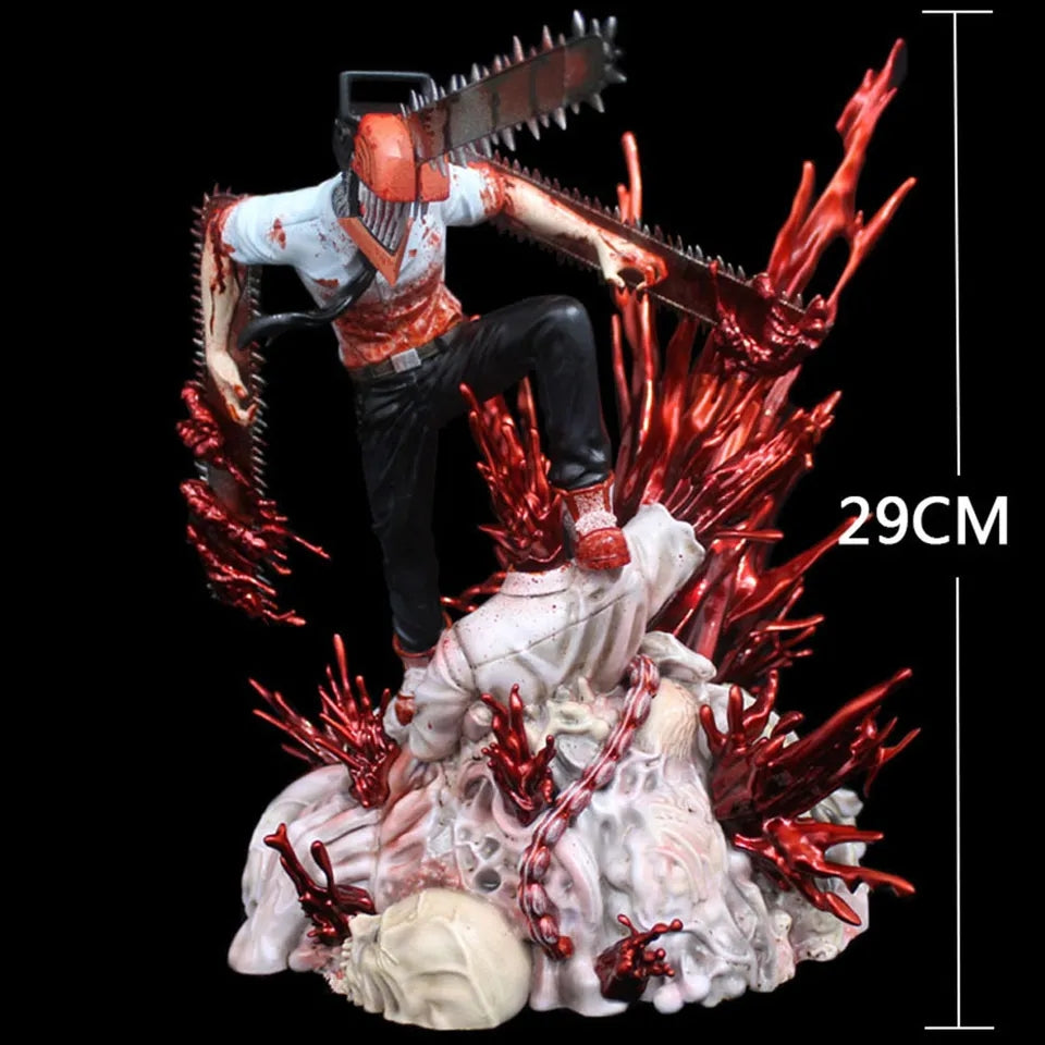 29cm Chainsaw Man PVC Figure Statue - Denji and Pochita - Chainsawman Anime Collectible