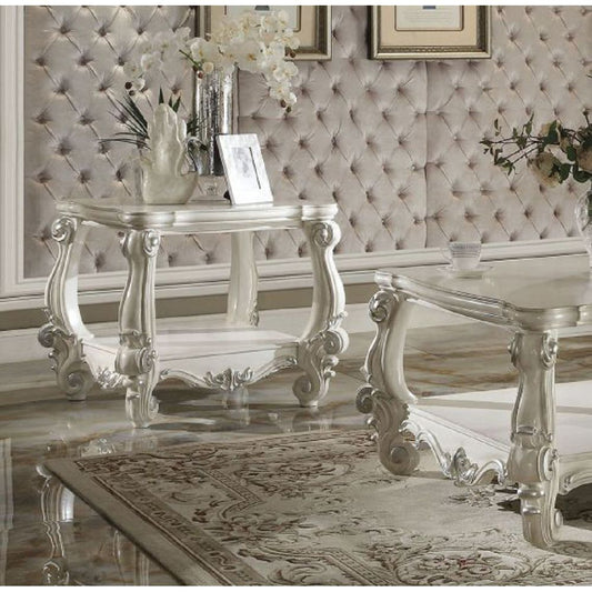 Versailles End Table in Bone White 82124