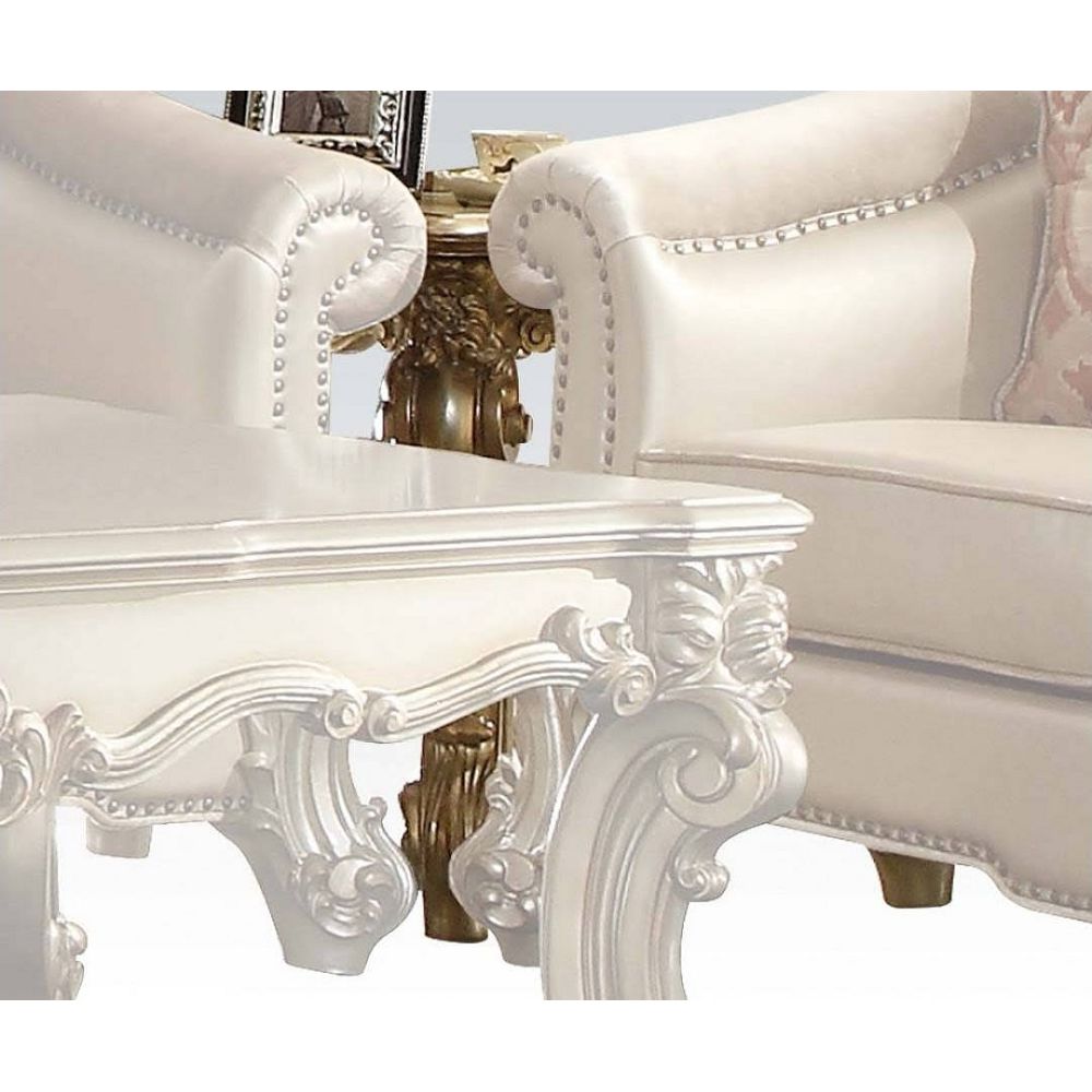 Vendome II End Table in Gold Patina & Bone 83121