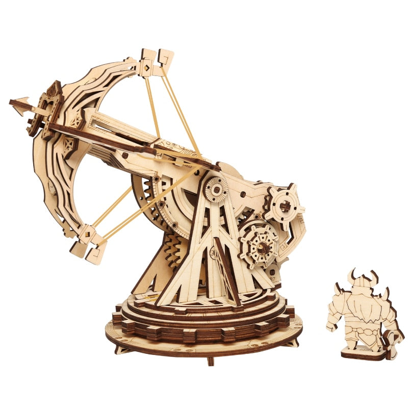 Robotime 3D Wooden Puzzle Medieval Siege Weapons Game Assembly Set Gift for Children Teens Adult War Strategy Toy KW401 KW801
