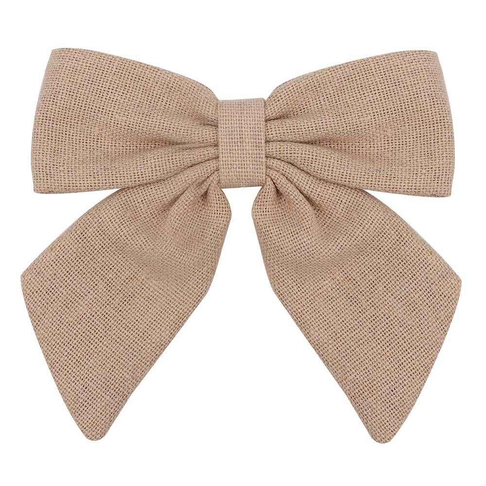 Cute Infant Spring Summer Hair Accessories - Baby Girls' Big Bows Hairclip Collection in Embroidered Cotton Linen Barrettes