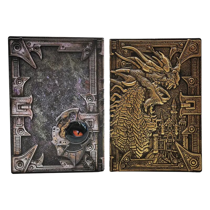 A5 Vintage Embossed Dragon Hardcover Notebook - Travel Bullet Diary - Beautiful Student Gift