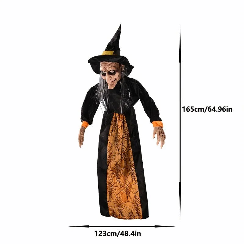 Voice-Controlled Halloween Witch Decoration - Electric Luminous Hanging Ghost - Spooky Horror Toys for Ghost Festival, Haunted House, Bar, and More