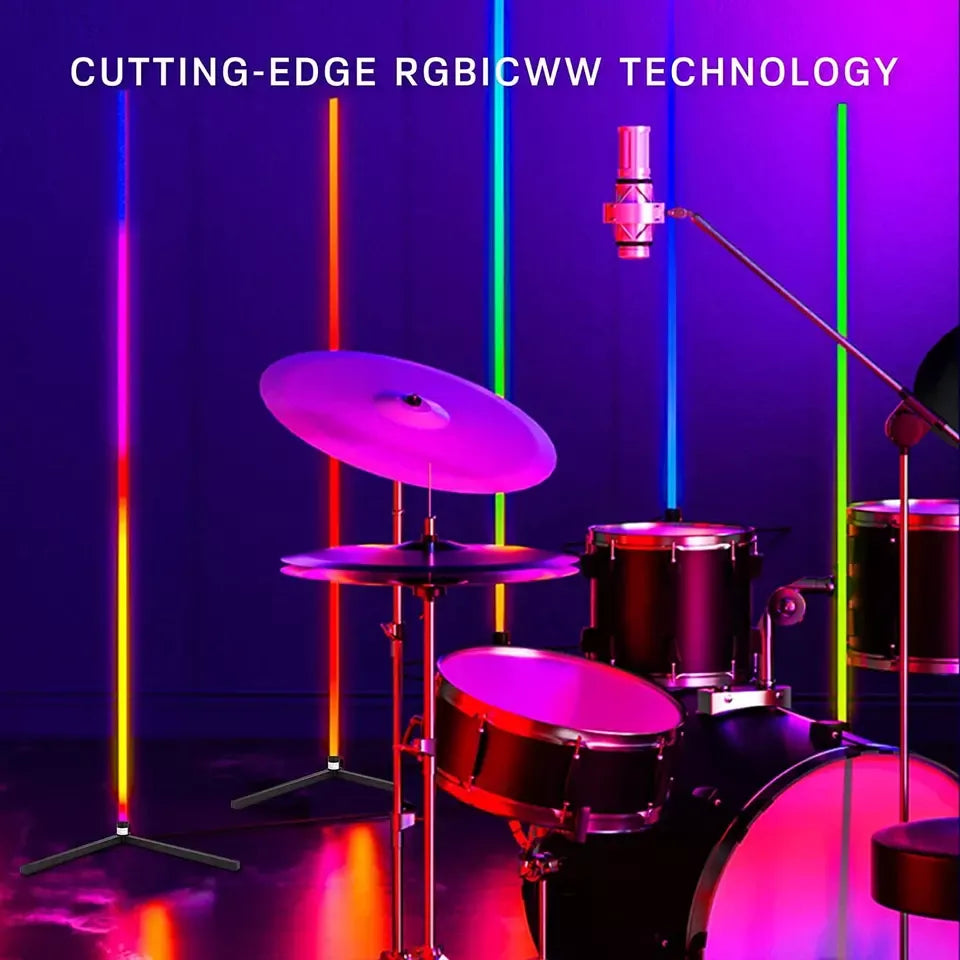 Modern Smart RGB Floor Lamp - 16 Million Color Changing Mood Light with Music Sync, APP & Remote Control