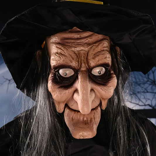 Voice-Controlled Halloween Witch Decoration - Electric Luminous Hanging Ghost - Spooky Horror Toys for Ghost Festival, Haunted House, Bar, and More