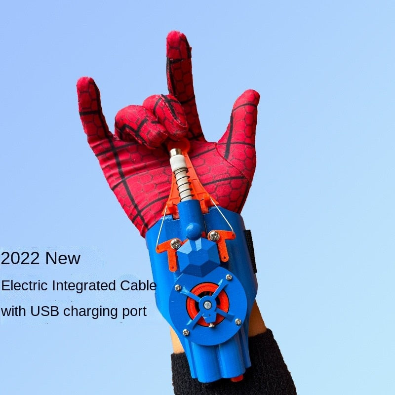 Spiderman Web Shooters Spider Man Wrist Launcher Upgraded Version Peter Parker Cosplay Gadgets Set Toys for Children Gift Kids