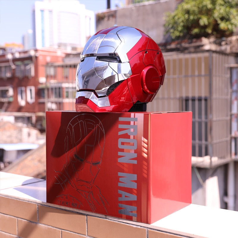 Ultimate Marvel Mk5 Iron Man Helmet - Unleash the Future with Voice Control, Multilingual Lights, and 4/8 Piece Articulation - Rare Collector's Halloween Marvel