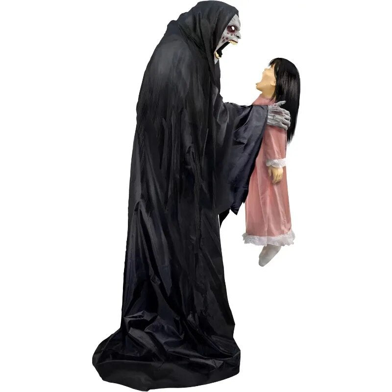 Soul Sucker Demon Reaper Halloween Animatronic - Premium Talking Decor - Plug-In or Battery Operated for Spooky Halloween Atmosphere Dispatch USA Fedex 7 days