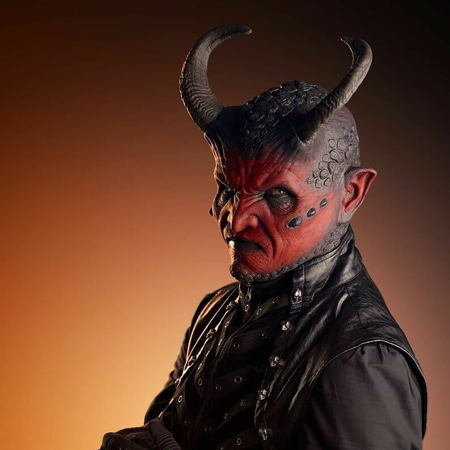 Belial & Ikari Demon Masks with Horns - Devil Silica Gel Cosplay Prop - Unisex Halloween Costume Accessory | Halloween Home Decor