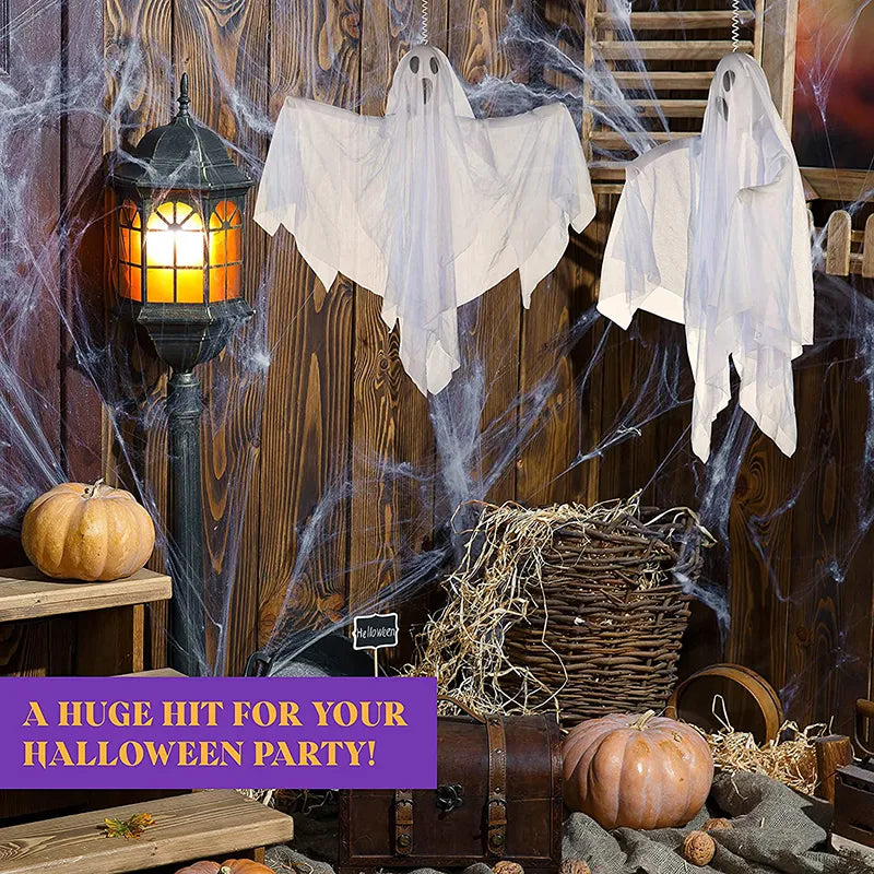 Spooky Halloween Hanging Ghost - Garden Ghost Horror Decor Props - DIY Party Decoration for Home and Bar - Unique Hanging Ornament