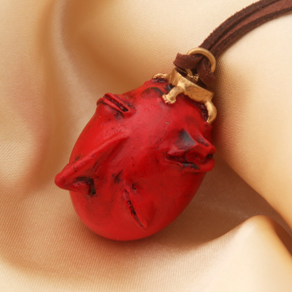Anime Berserk Behelit Necklace Guts Griffith Egg Of King Pendant Necklace Vintage Rope Chain for Women Men Cosplay Jewelry