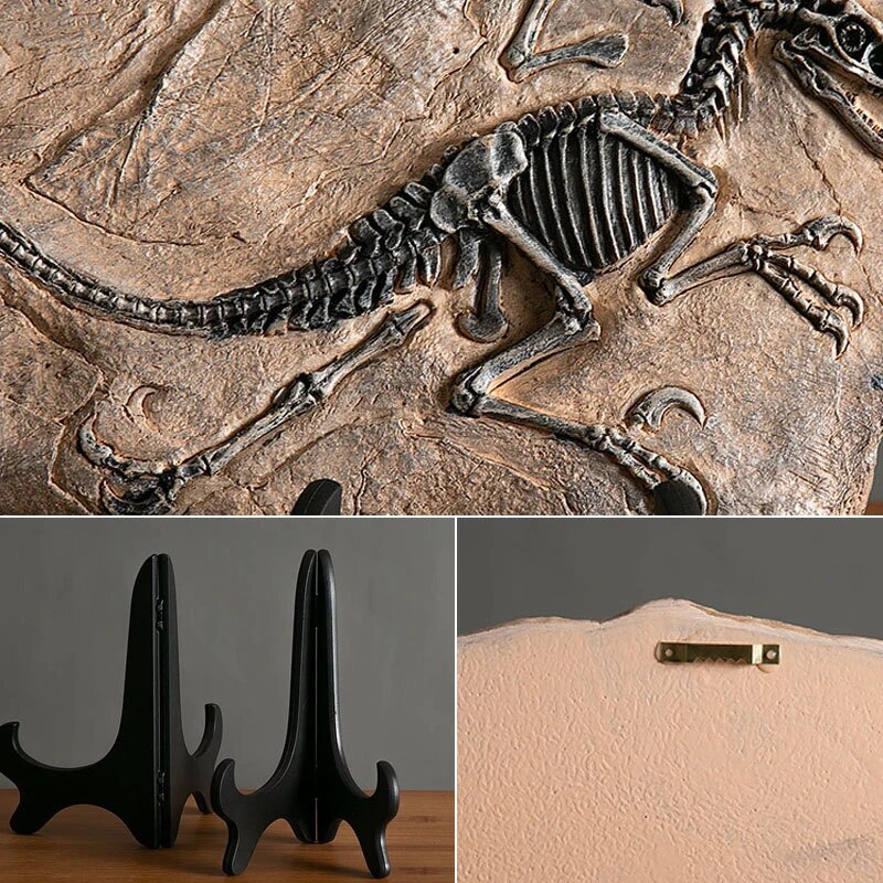Retro Dinosaur Fossil Resin Craft Decoration - Miniature Animal Statue for Indoor Living Room Decor - Unique Souvenir and Home Gift