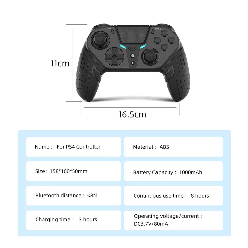 Ultimate Freedom: Wireless Controller with Dual Vibration and Turbo Function for PS4, Android, iOS, and PC Gaming Bliss