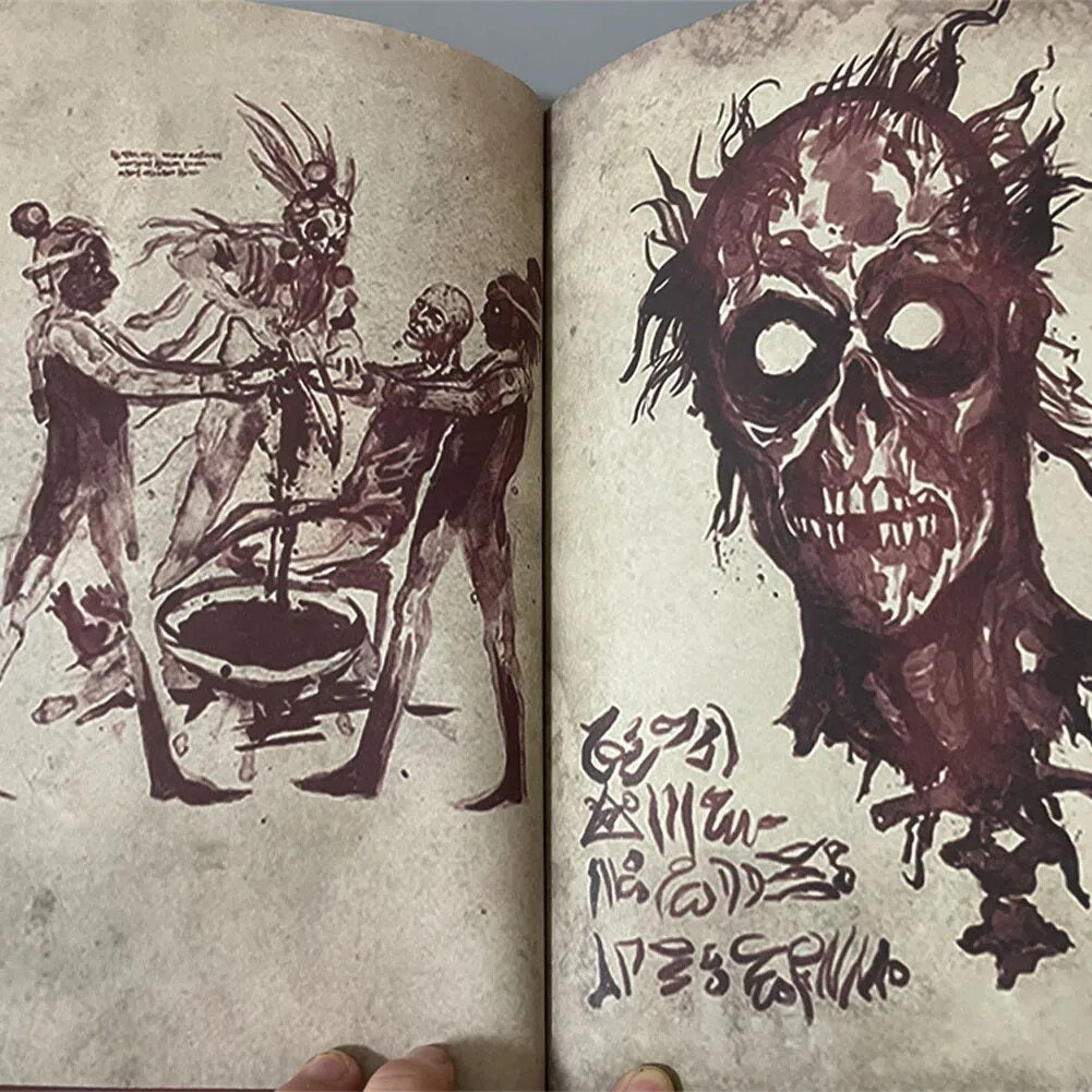 New Necronomicon Dark Magic Book - Evil Demon Summon Altar Prop - Living Room Decorative Collection Piece