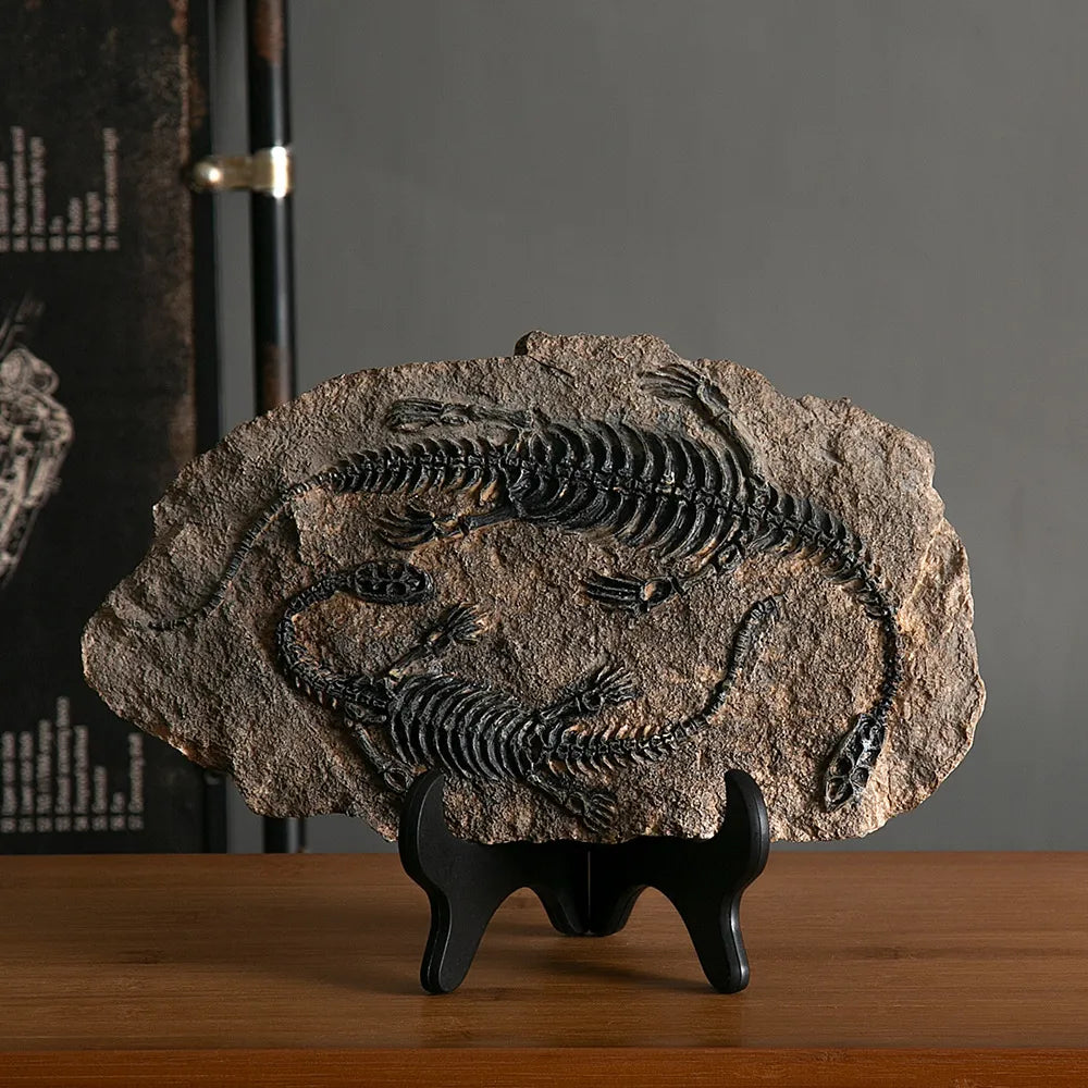 Retro Dinosaur Fossil Resin Craft Decoration - Miniature Animal Statue for Indoor Living Room Decor - Unique Souvenir and Home Gift