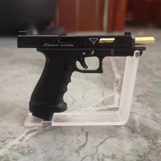 Alloy Empire Mini Pistol Keychain Toy - 2023 New Taran Tactical TTI Glock G17 G34 1:3 Scale with Shell Ejection and Free Assembly - Fidget Toy Gun