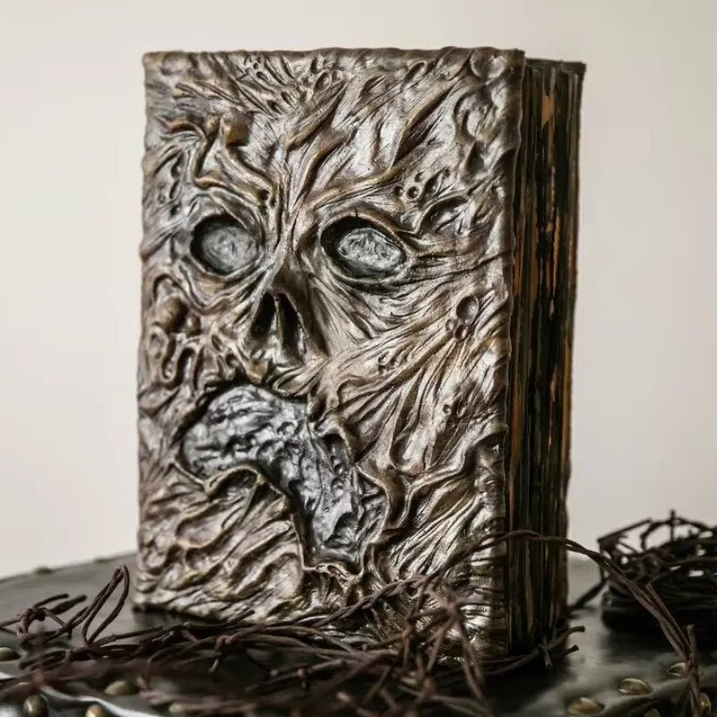 New Necronomicon Dark Magic Book - Evil Demon Summon Altar Prop - Living Room Decorative Collection Piece