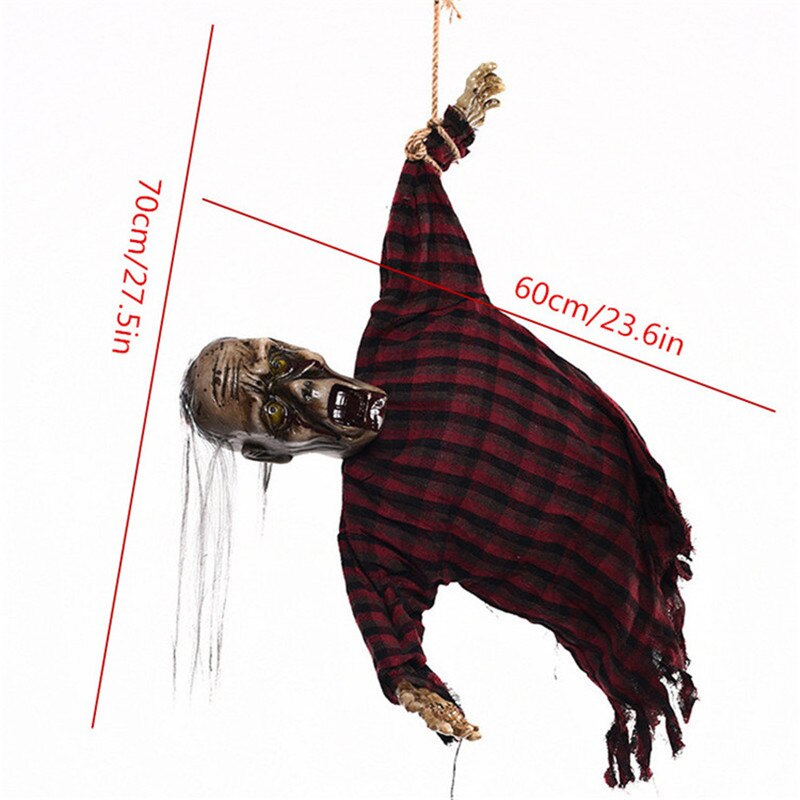 Animated Halloween Outdoor Decoration Scary Hanging Zombie Ghost with LED