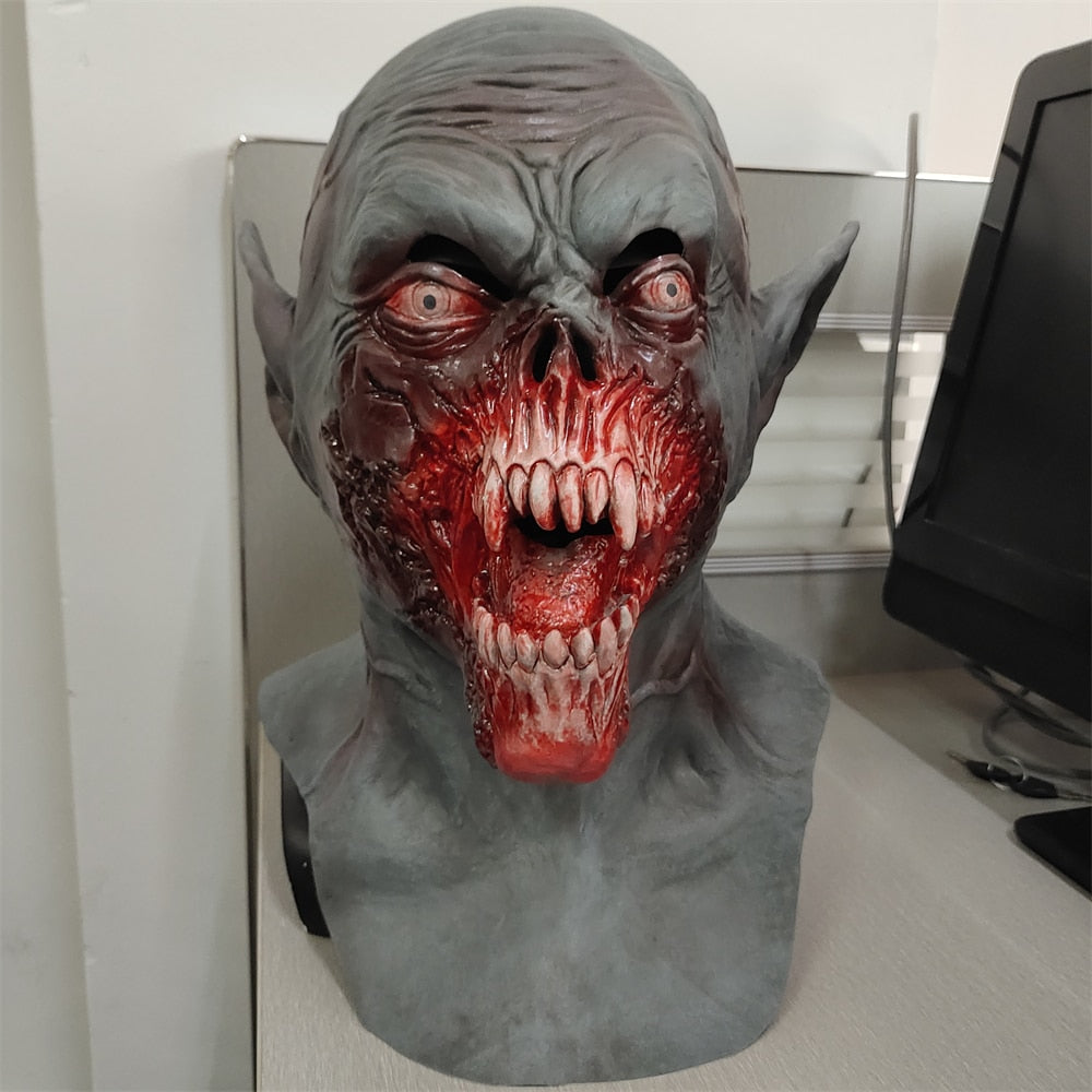 Nosferatu Mask Scary Dracula Monster Latex Mask Halloween Costume Party Horror Demon Zombie Cosplay Props Novelty Costume Party