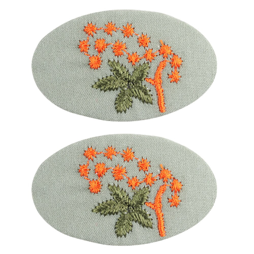 Cute Infant Spring Summer Hair Accessories - Baby Girls' Big Bows Hairclip Collection in Embroidered Cotton Linen Barrettes