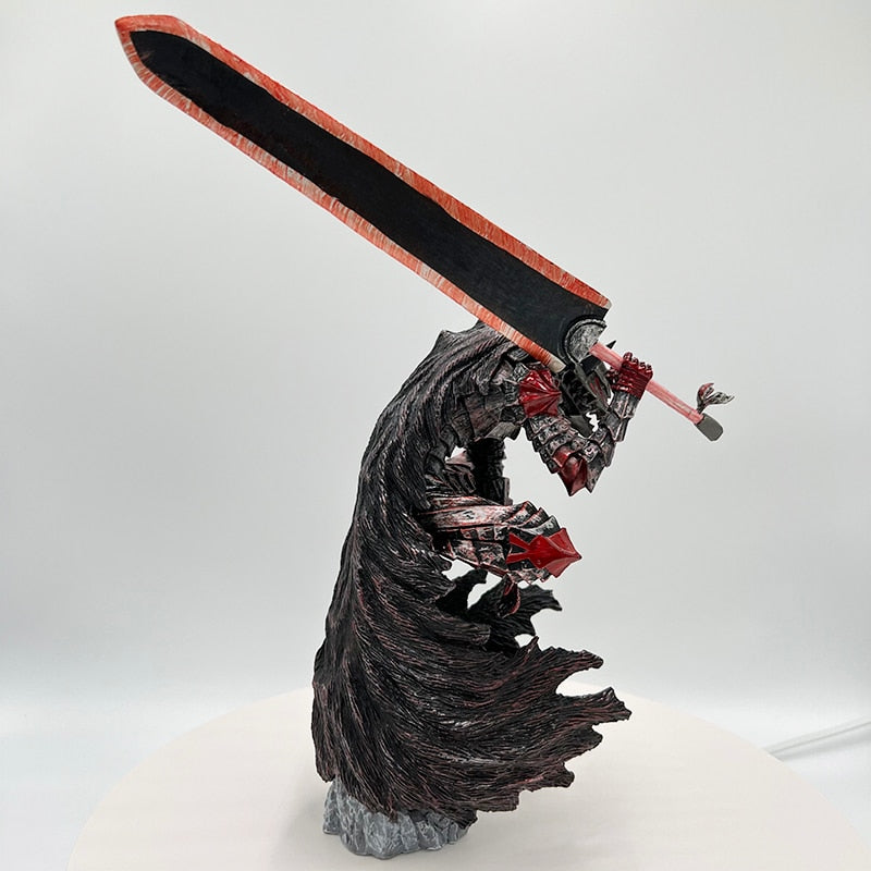 Berserk Guts L Anime Figure - 25cm Berserker Armor Action Figure, Black Swordsman Figurine Collection Model Doll