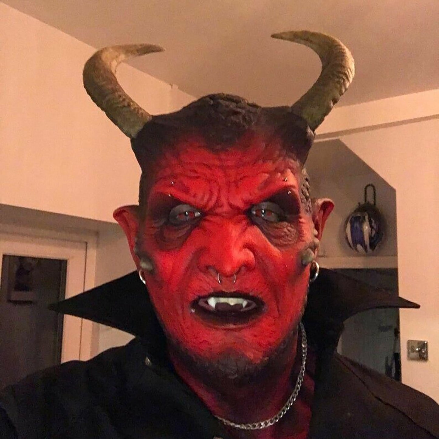 Belial & Ikari Demon Masks with Horns - Devil Silica Gel Cosplay Prop - Unisex Halloween Costume Accessory | Halloween Home Decor