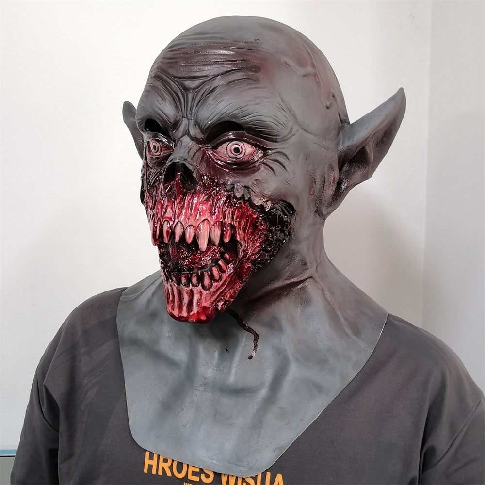 Nosferatu Mask Scary Dracula Monster Latex Mask Halloween Costume Party Horror Demon Zombie Cosplay Props Novelty Costume Party