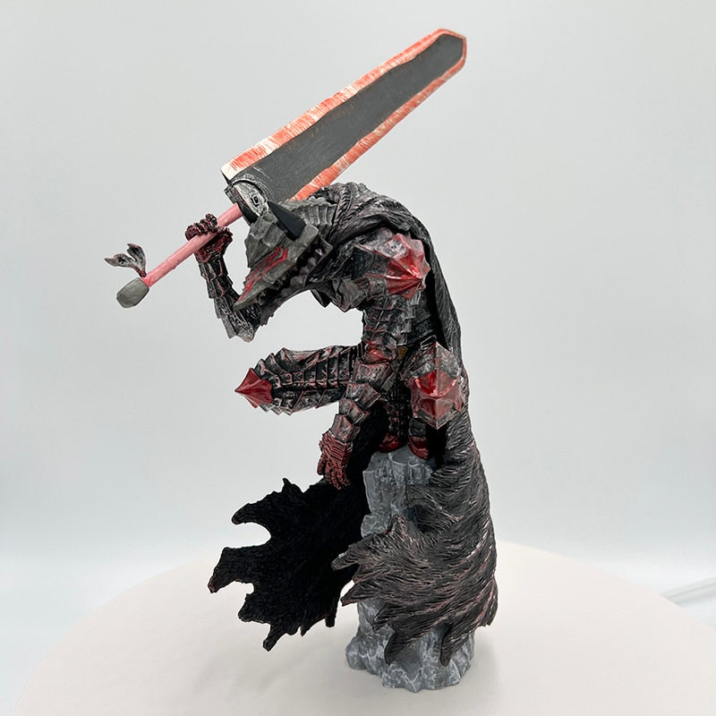 Berserk Guts L Anime Figure - 25cm Berserker Armor Action Figure, Black Swordsman Figurine Collection Model Doll