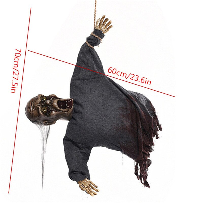 Animated Halloween Outdoor Decoration Scary Hanging Zombie Ghost with LED
