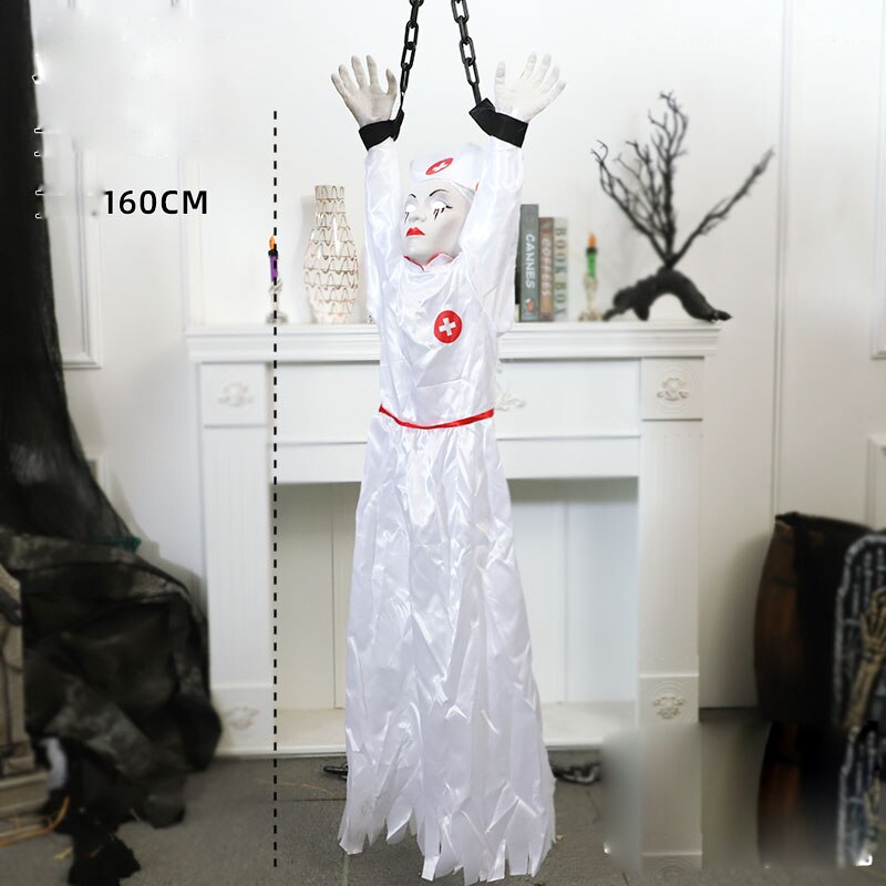 Animated Halloween Outdoor Decoration Scary Hanging Zombie Ghost with LED