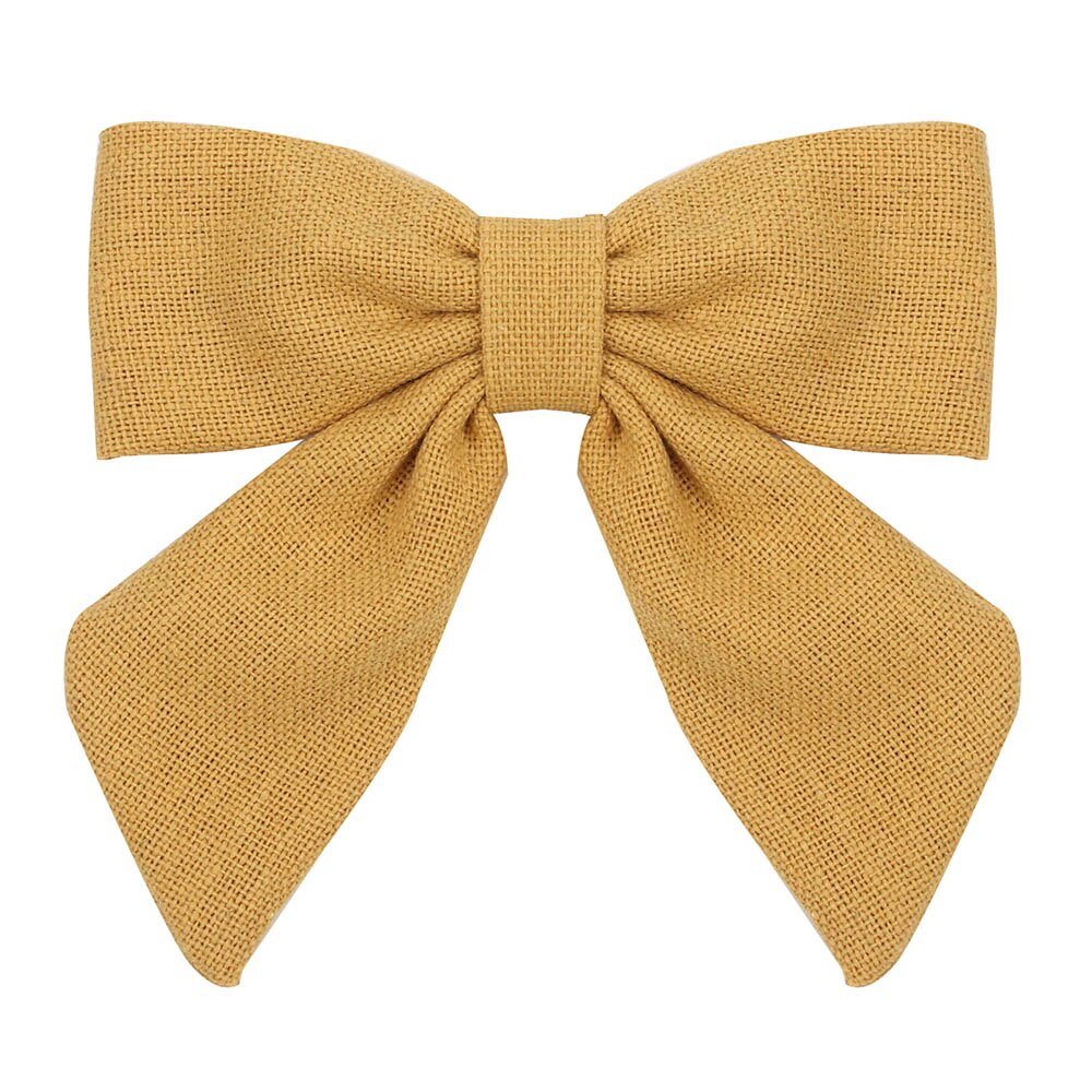 Cute Infant Spring Summer Hair Accessories - Baby Girls' Big Bows Hairclip Collection in Embroidered Cotton Linen Barrettes
