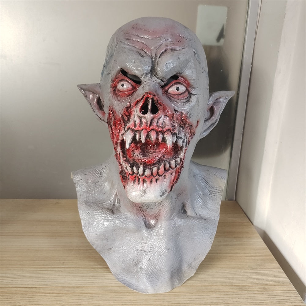 Nosferatu Mask Scary Dracula Monster Latex Mask Halloween Costume Party Horror Demon Zombie Cosplay Props Novelty Costume Party