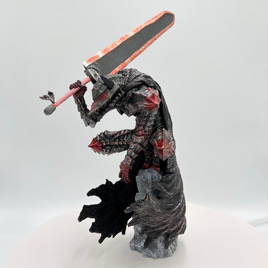 Berserk Guts L Anime Figure - 25cm Berserker Armor Action Figure, Black Swordsman Figurine Collection Model Doll