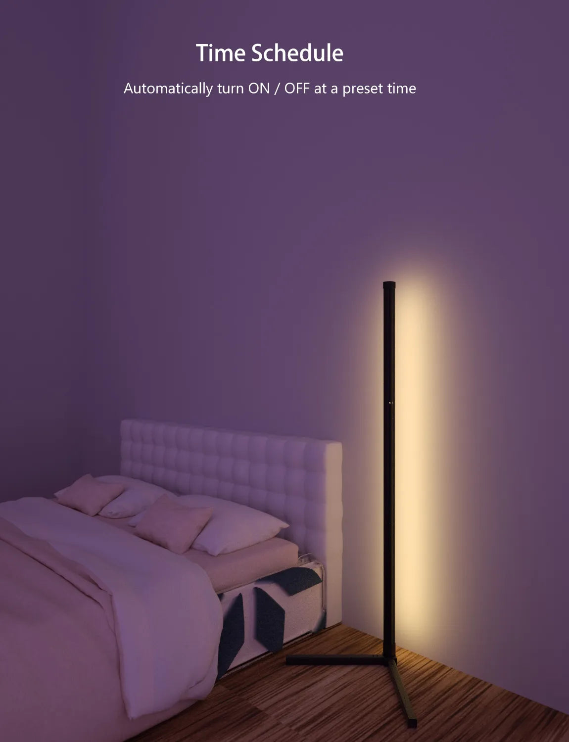 Modern Smart RGB Floor Lamp - 16 Million Color Changing Mood Light with Music Sync, APP & Remote Control