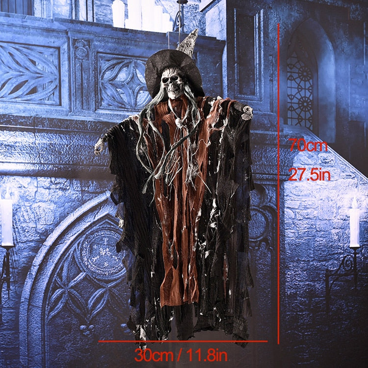 Animated Halloween Outdoor Decoration Scary Hanging Zombie Ghost with LED
