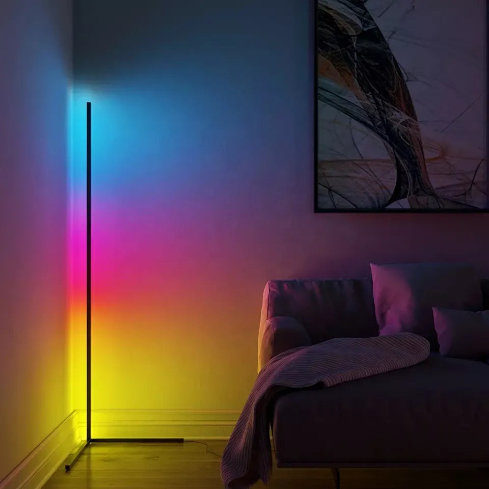 Modern Smart RGB Floor Lamp - 16 Million Color Changing Mood Light with Music Sync, APP & Remote Control