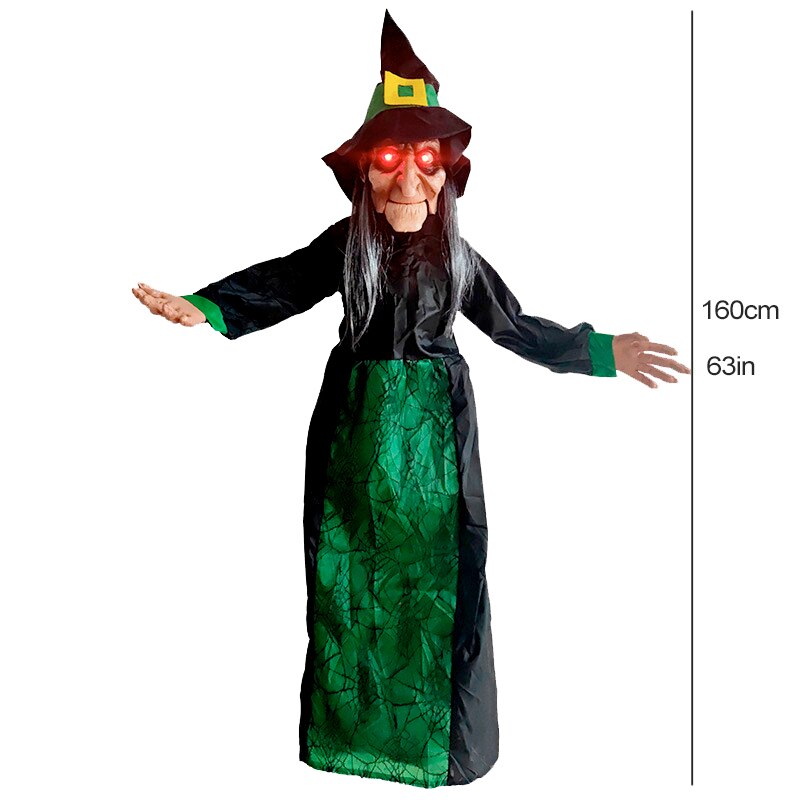 Animated Halloween Outdoor Decoration Scary Hanging Zombie Ghost with LED
