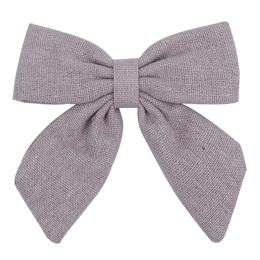 Cute Infant Spring Summer Hair Accessories - Baby Girls' Big Bows Hairclip Collection in Embroidered Cotton Linen Barrettes
