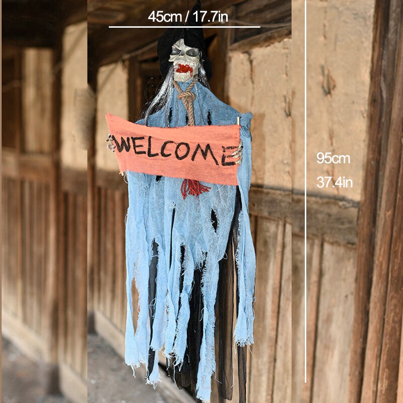 Animated Halloween Outdoor Decoration Scary Hanging Zombie Ghost with LED