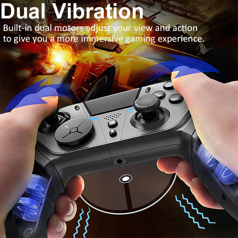 Ultimate Freedom: Wireless Controller with Dual Vibration and Turbo Function for PS4, Android, iOS, and PC Gaming Bliss