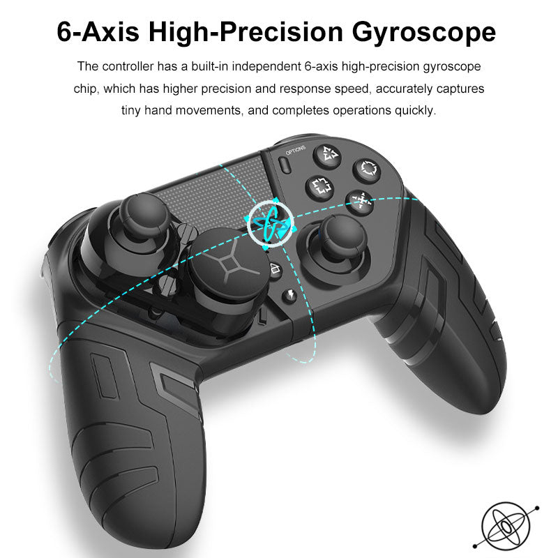 Ultimate Freedom: Wireless Controller with Dual Vibration and Turbo Function for PS4, Android, iOS, and PC Gaming Bliss