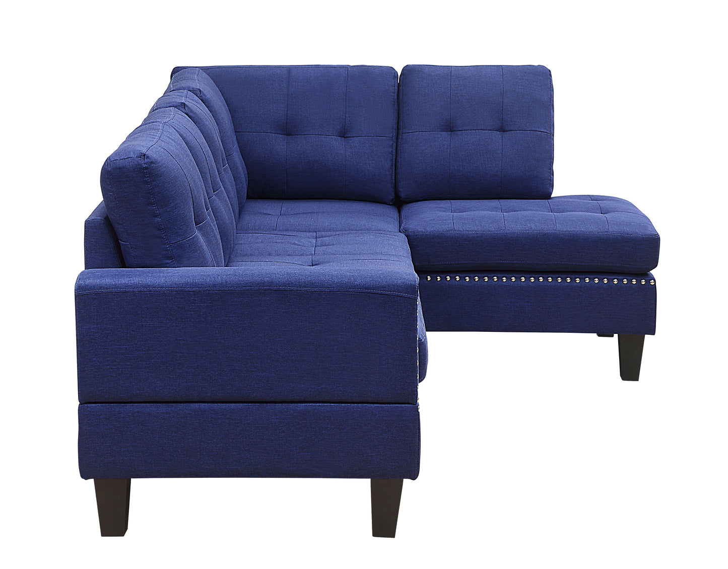 Jeimmur Sectional Sofa , Blue Linen 56480