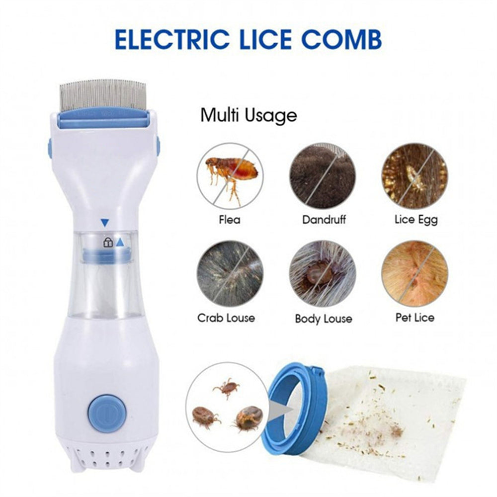 Pet-Friendly Electric Lice Grabber - Quick and Effective Lice Removal Tool for Your Beloved Pets - A Must-Have from Our Grooming Essentials Collection
